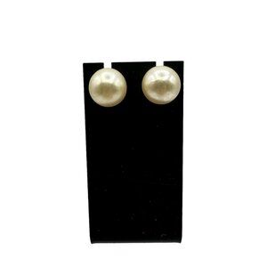 Womens Faux Pearl Post Earrings Imperfect Jewelry White Bead Costume Fashion